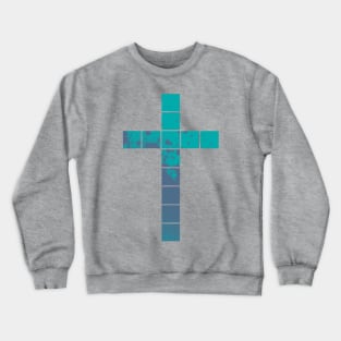 Blue and Purple cross Crewneck Sweatshirt